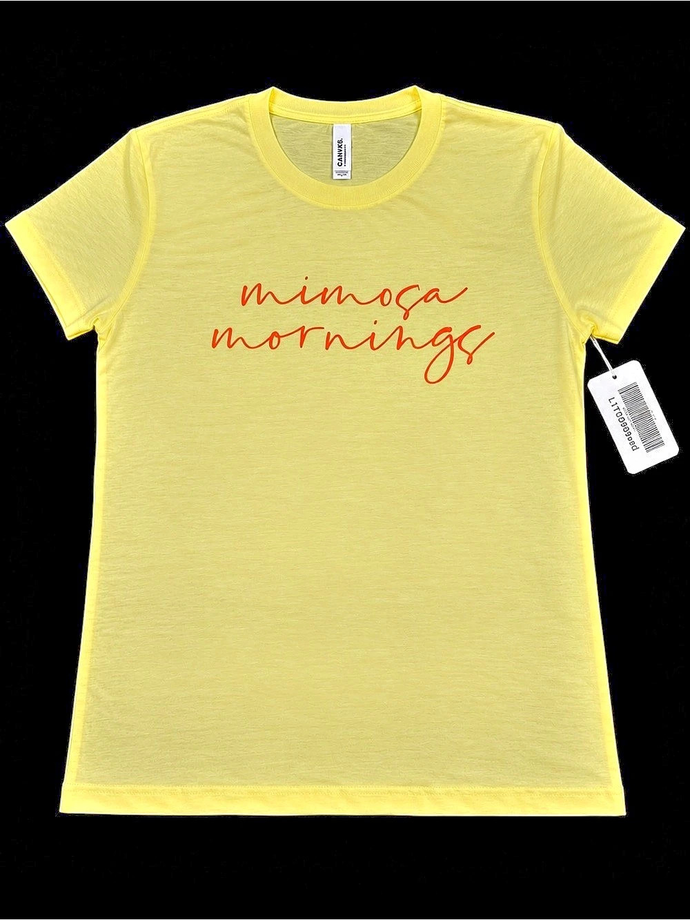 Bella + Canvas Graphic Short Sleeve Tee Yellow & Red Medium